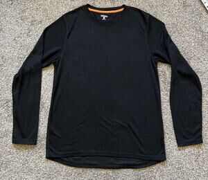 Omni-Wool Base Layer Shirt Men’s XL Black Wool Blend Crew Neck Long Sleeve